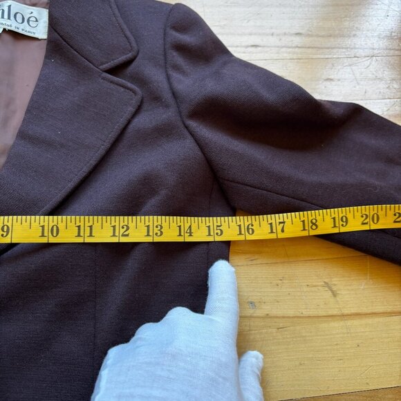 Chloé Women’s Wool Blazer Jacket – Size 40 – Dark Brown - Picture 4 of 11